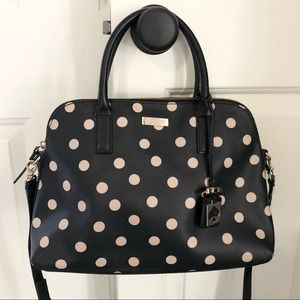 💋SOLD💋Kate Spade Polka Dot Black and Cream Purse